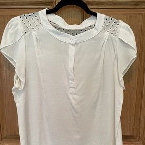 SHEIN white linen top